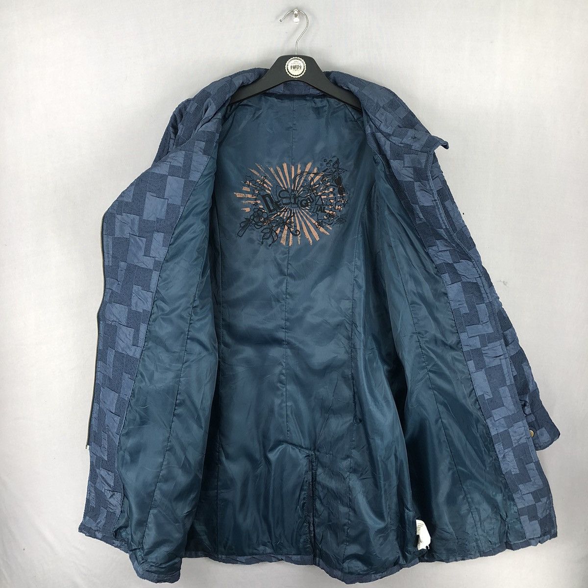 Desigual Vintage Desigual Women Down Jacket Embroidered Logo Checker Size S / US 4 / IT 40 - 18 Thumbnail