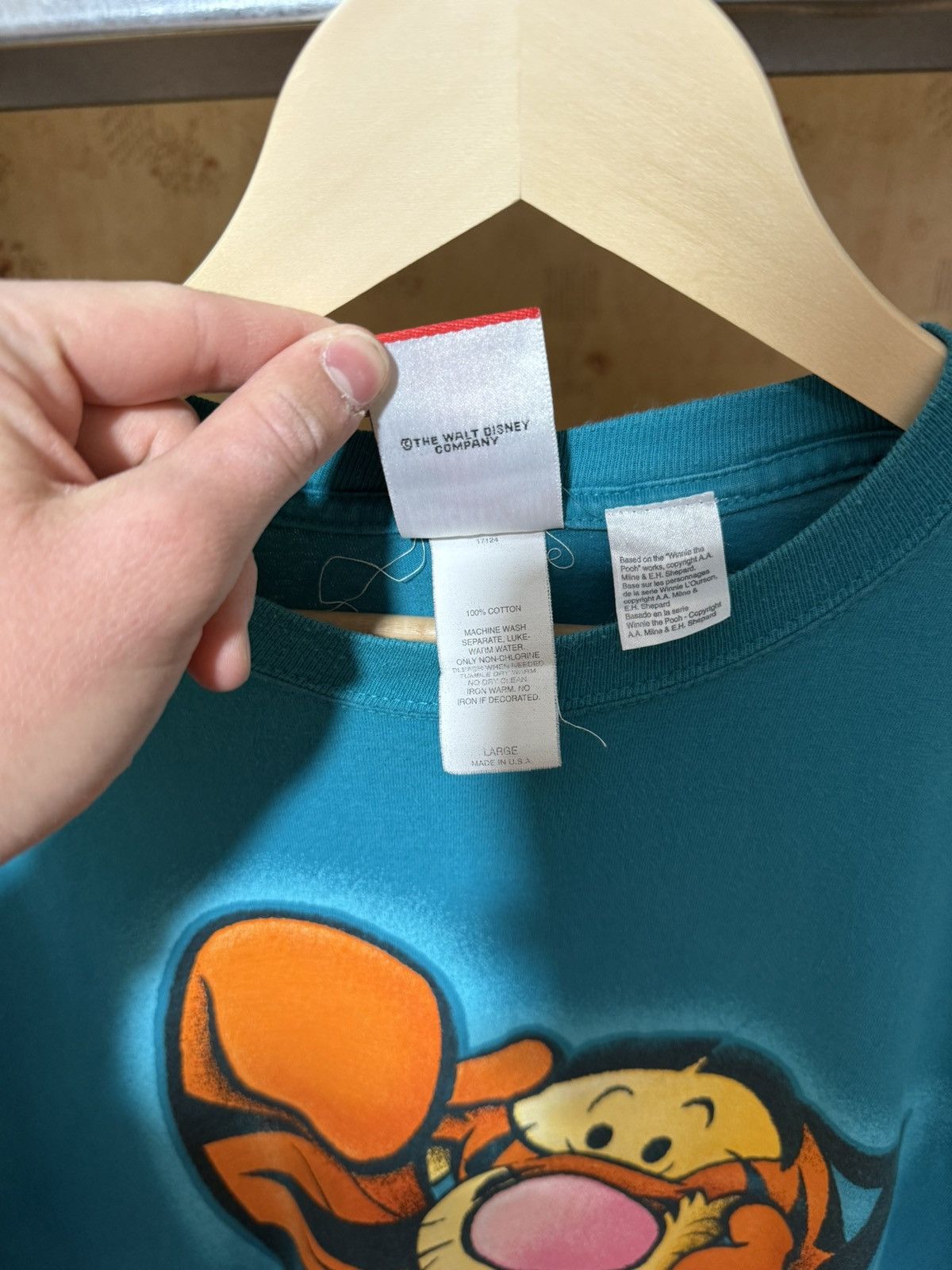 Disney × Vintage Vintage 90s Walt Disney Tigger made in USA t-shirt Y2K Hype Size US L / EU 52-54 / 3 - 5 Thumbnail