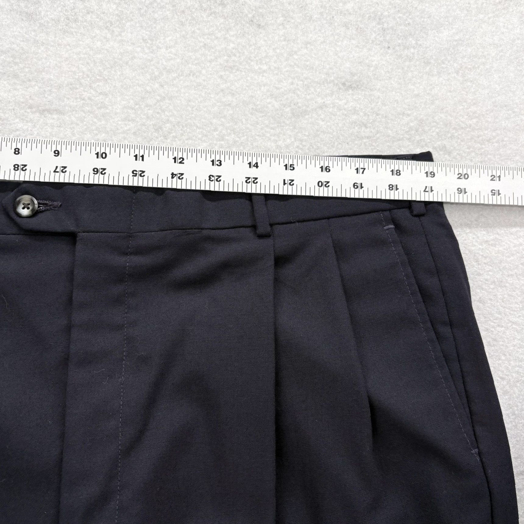 Vintage VINTAGE Kuppenheimer Dress Pants Mens 38x28 Blue Wool Pleated Regular Fit 90s Size US 38 / EU 54 - 5 Thumbnail