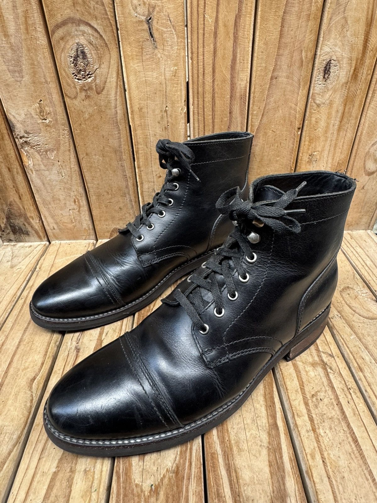 Thursday Boot Company Thursday boots company captain black cap toe leather boots Size US 10 / EU 43 - 20 Thumbnail
