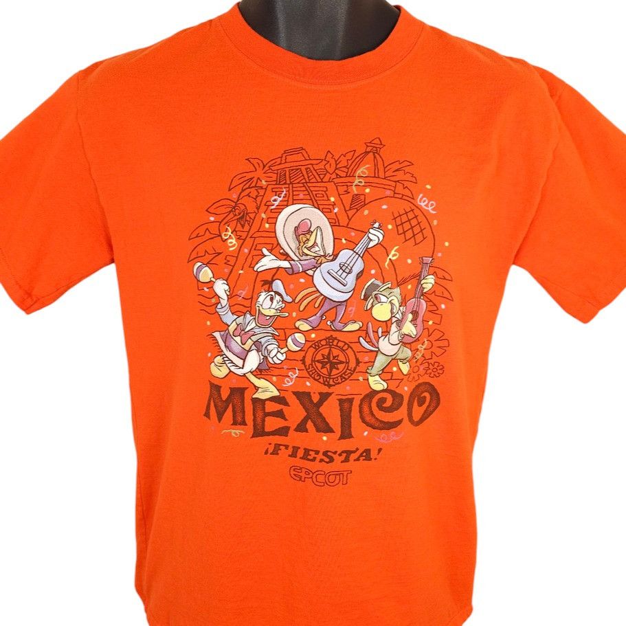 Disney Disney Epcot T Shirt Mens Size Medium Orange Mexico Fiesta Size US M / EU 48-50 / 2 - 1 Thumbnail