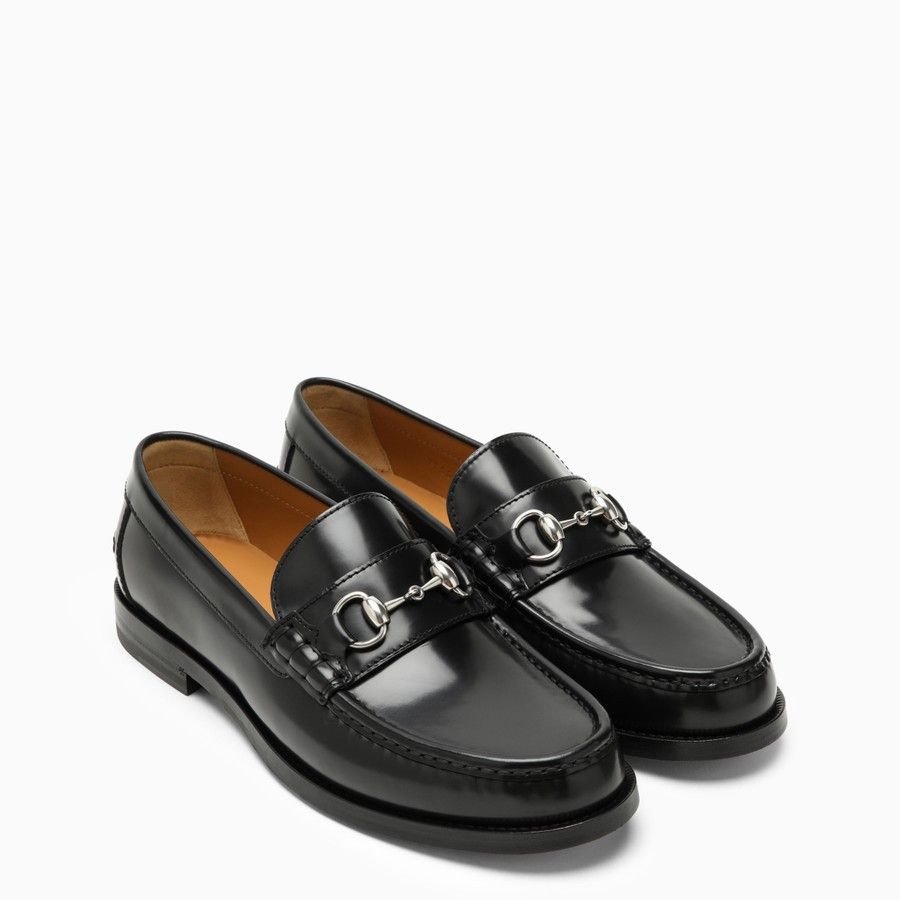 image of Gucci O1D2Blof0424 Leathers Loafers In Black, Men's (Size 11)