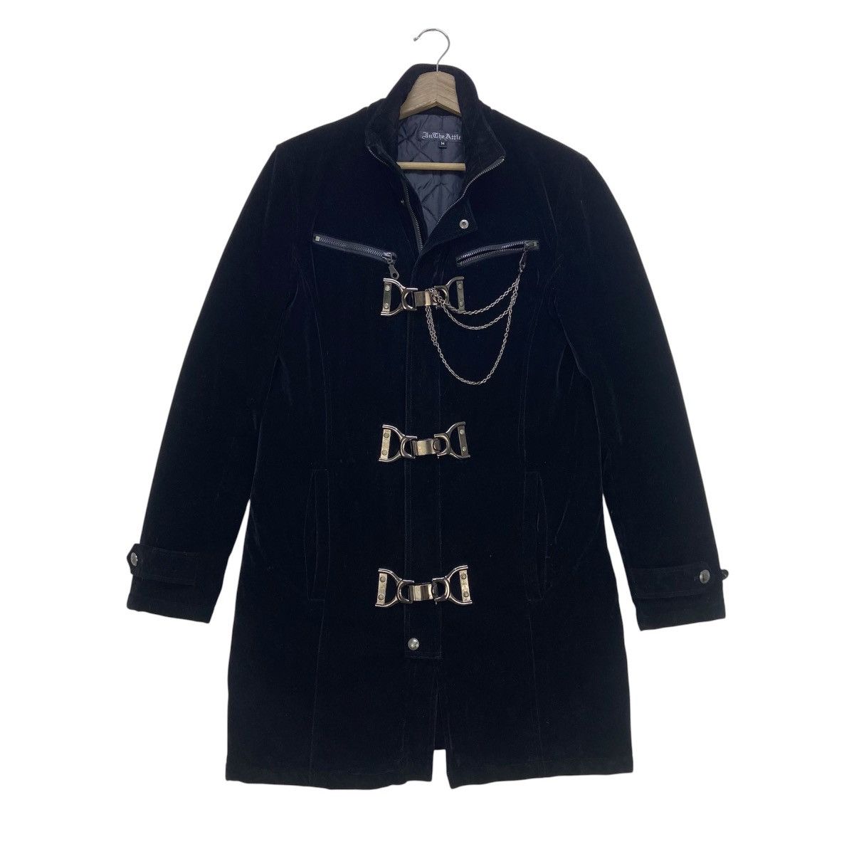 In The Attic In The Attic Velvet Black Gothic Punk Buckle Long Jacket Size US S / EU 44-46 / 1 - 1 Thumbnail