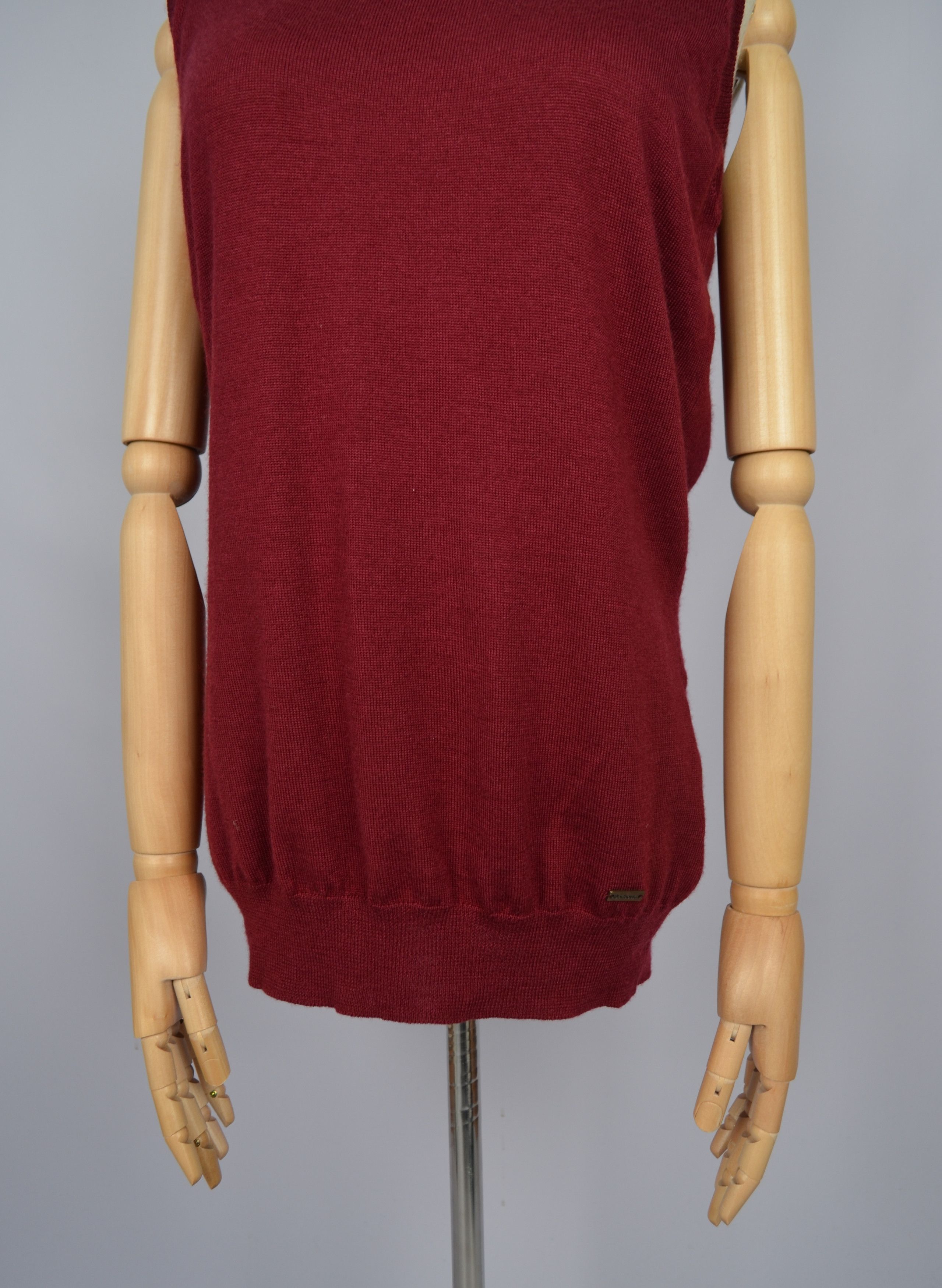 Barbour Barbour Wharfedale Wool Silk Cashmere Tank Merlot Sleeveless Size M / US 6-8 / IT 42-44 - 4 Thumbnail