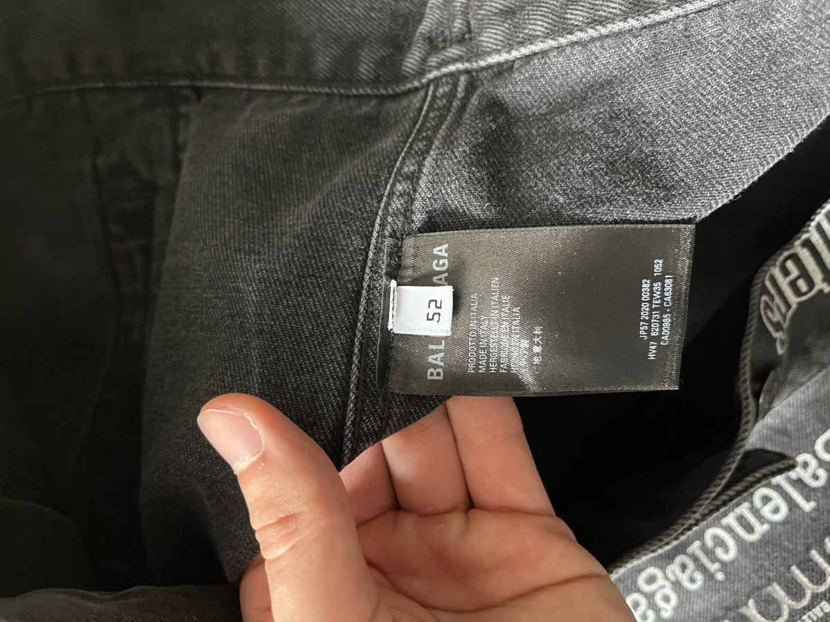Balenciaga Balenciaga denim jacket all over print black white monogram Size US L / EU 52-54 / 3 - 14 Thumbnail