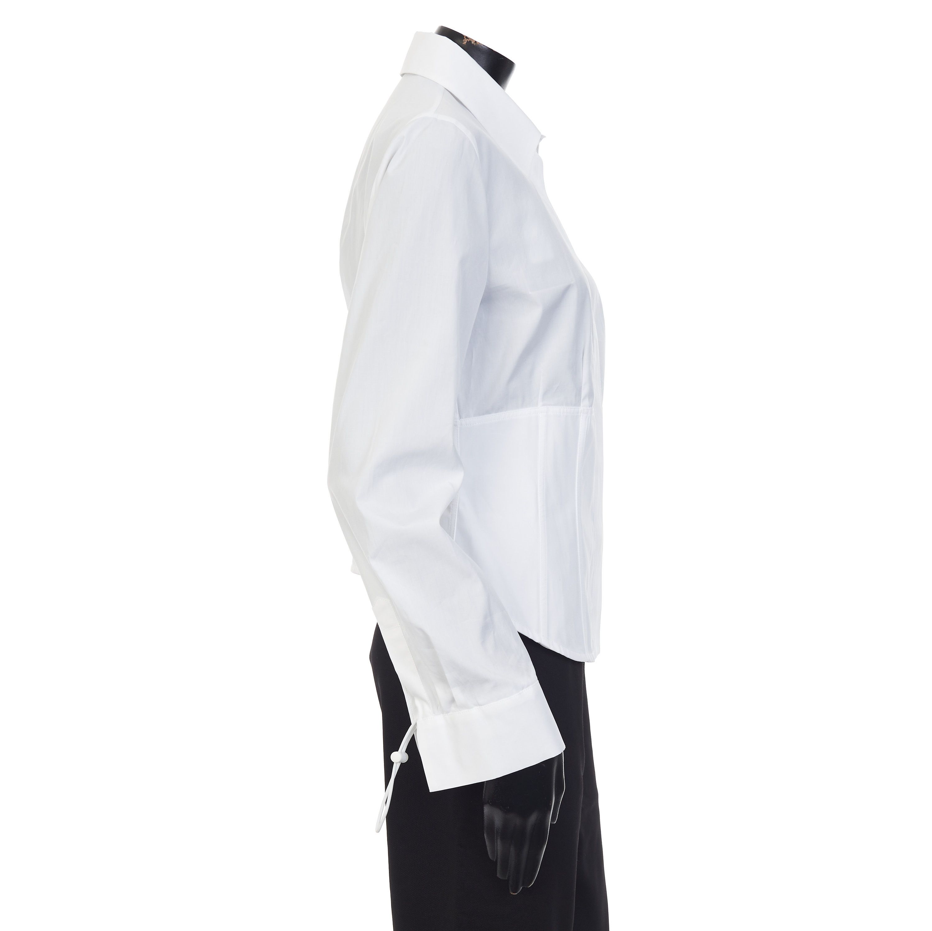 White Long-sleeved Cotton Shirt
