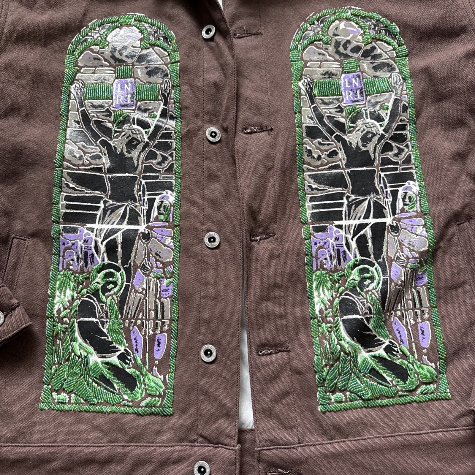 Who Decides War Who Decides War Graphic Print Denim Jacket Size XL Size US XL / EU 56 / 4 - 2 Thumbnail