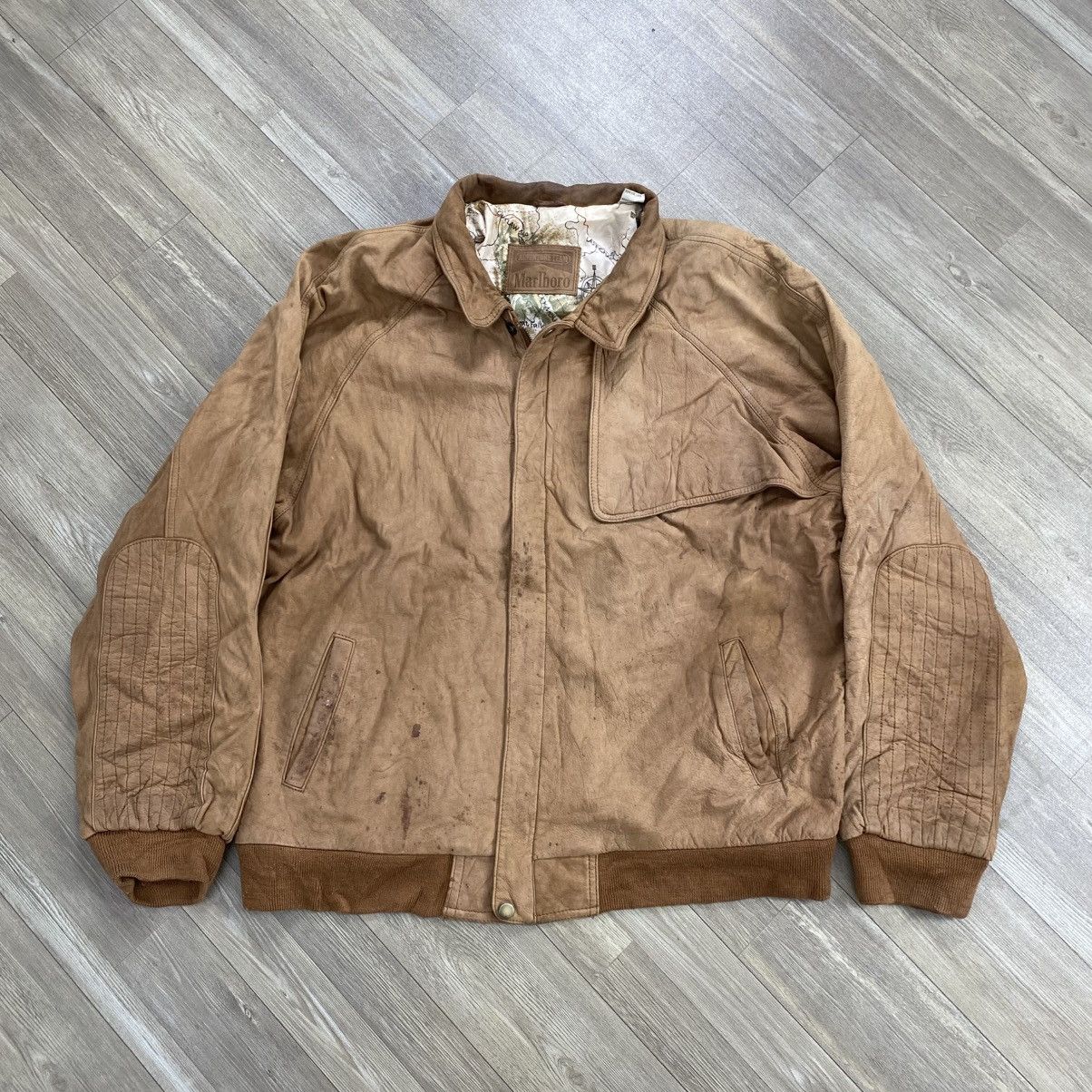 Marlboro 1990s Vintage Marlboro Adventure Suede Leather Jacket Size US M / EU 48-50 / 2 - 1 Thumbnail