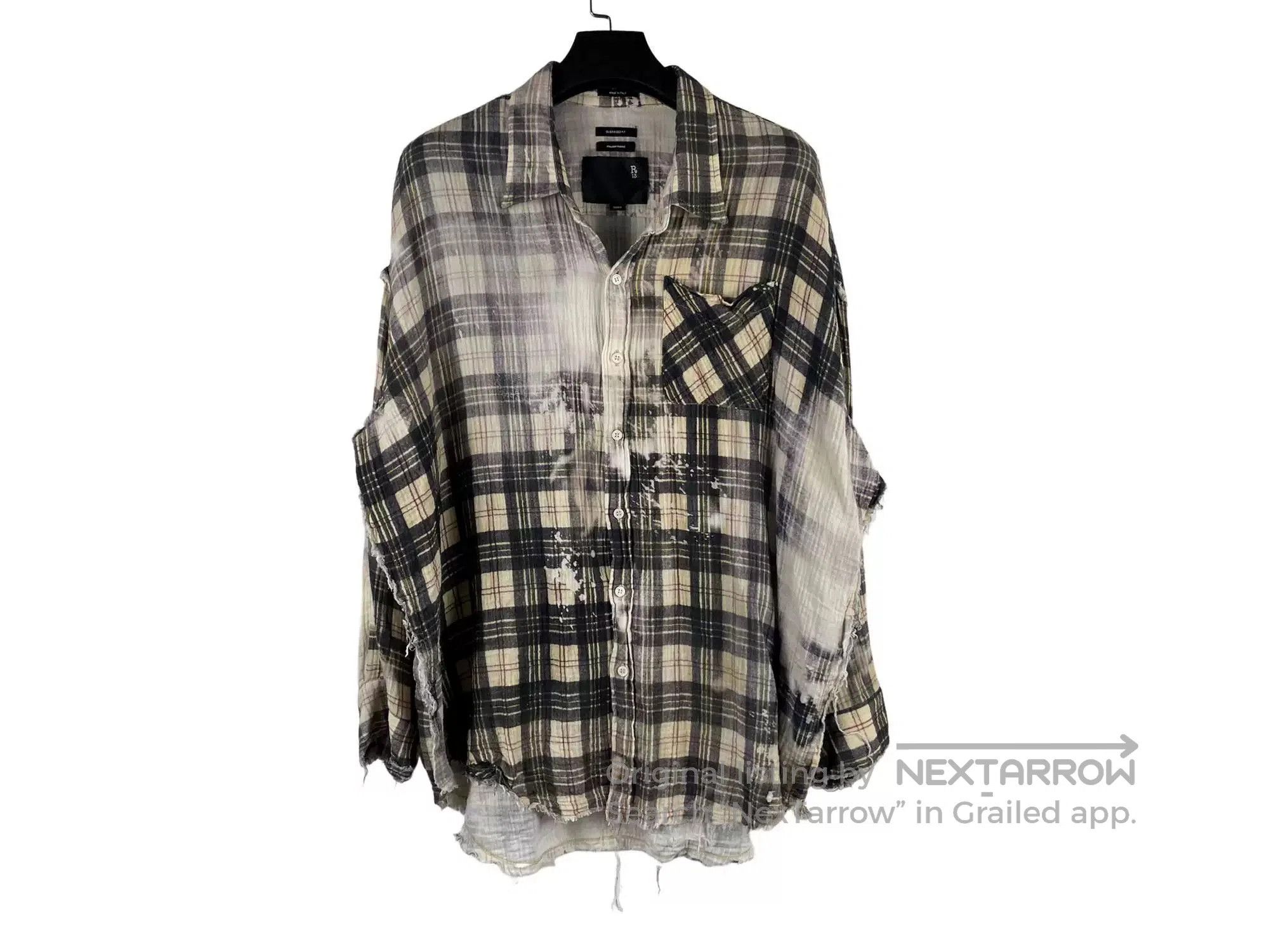 R13 R13 Loose Frayed Plaid Shirt. Size S / US 4 / IT 40 - 1 Thumbnail