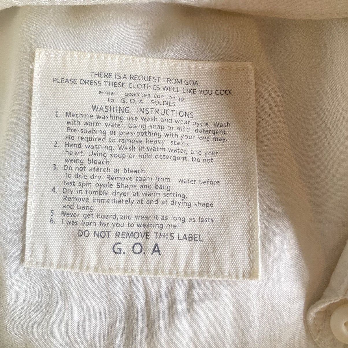 Designer × Japanese Brand G.O.A White Soft Long Sleeve Shirt with Chest Pockets Size ONE SIZE - 5 Thumbnail