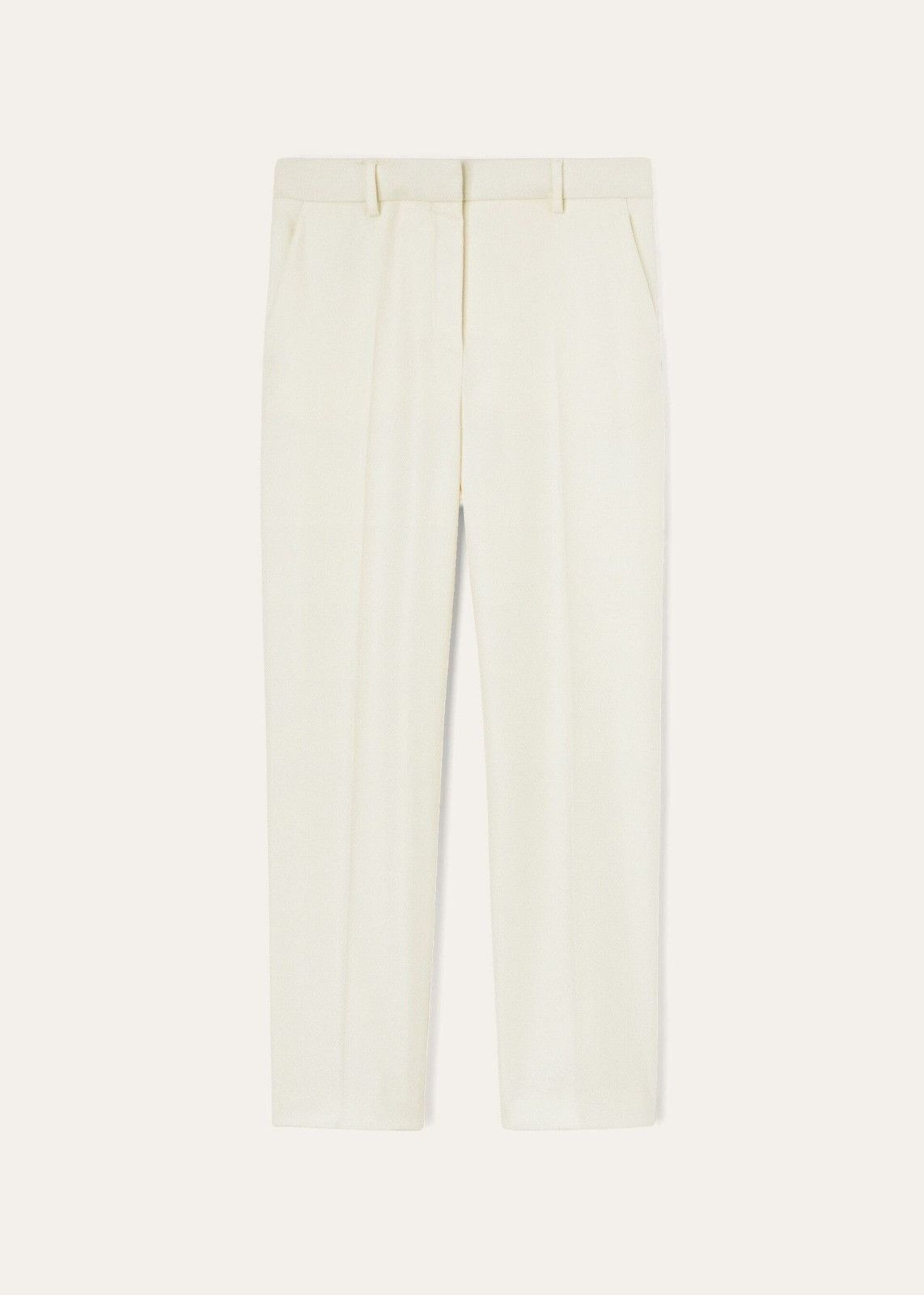 Loro Piana o1srvl11e0824 Neo Derk Cashmere Flannel Pant in Ivory Size 28" / US 6 / IT 42 - 1 Thumbnail