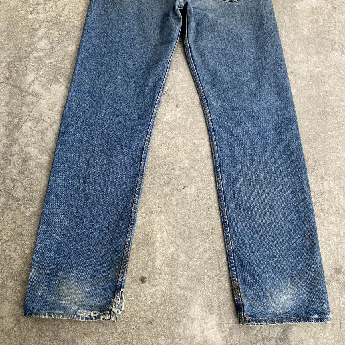Levi's Vintage Levis 501 Faded Stonewashed Blue Distressed Jeans Size US 35 - 10 Thumbnail