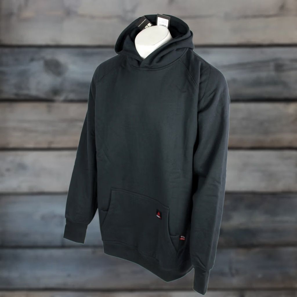 Vintage Forge Fr Men's Pullover Hoodie Sweatshirt Flame Resistant 3XL Tall Navy Blue 100% Cotton Big & Tall Mens Hoodie Size US XXL / EU 58 / 5 - 1 Thumbnail