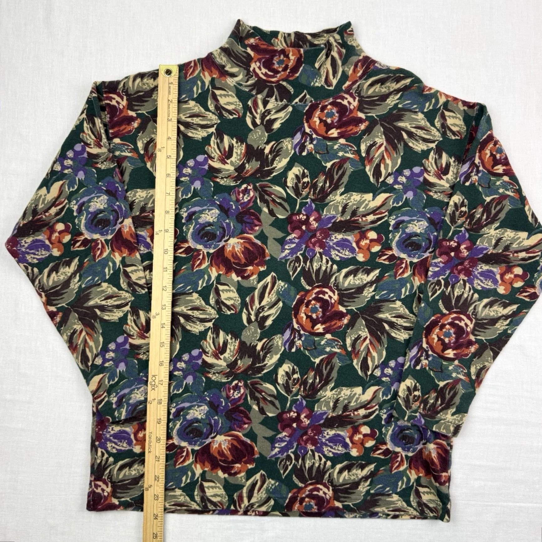 Eddie Bauer VINTAGE Eddie Bauer Mock Neck Shirt Womens Small Floral Flowers All Over Print Size S / US 4 / IT 40 - 6 Thumbnail