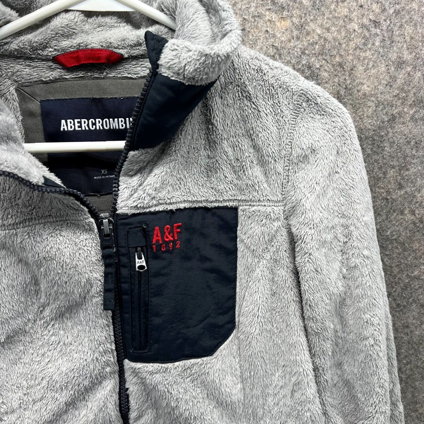 Abercrombie & Fitch VINTAGE Abercrombie & Fitch Jacket Womens XS Gray Full Zip Fleece Plush Sherpa Cozy Jacket Womens XS Gray Full Zip Fleece Plush Sherpa Cozy Size XS / US 0-2 / IT 36-38 - 6 Thumbnail