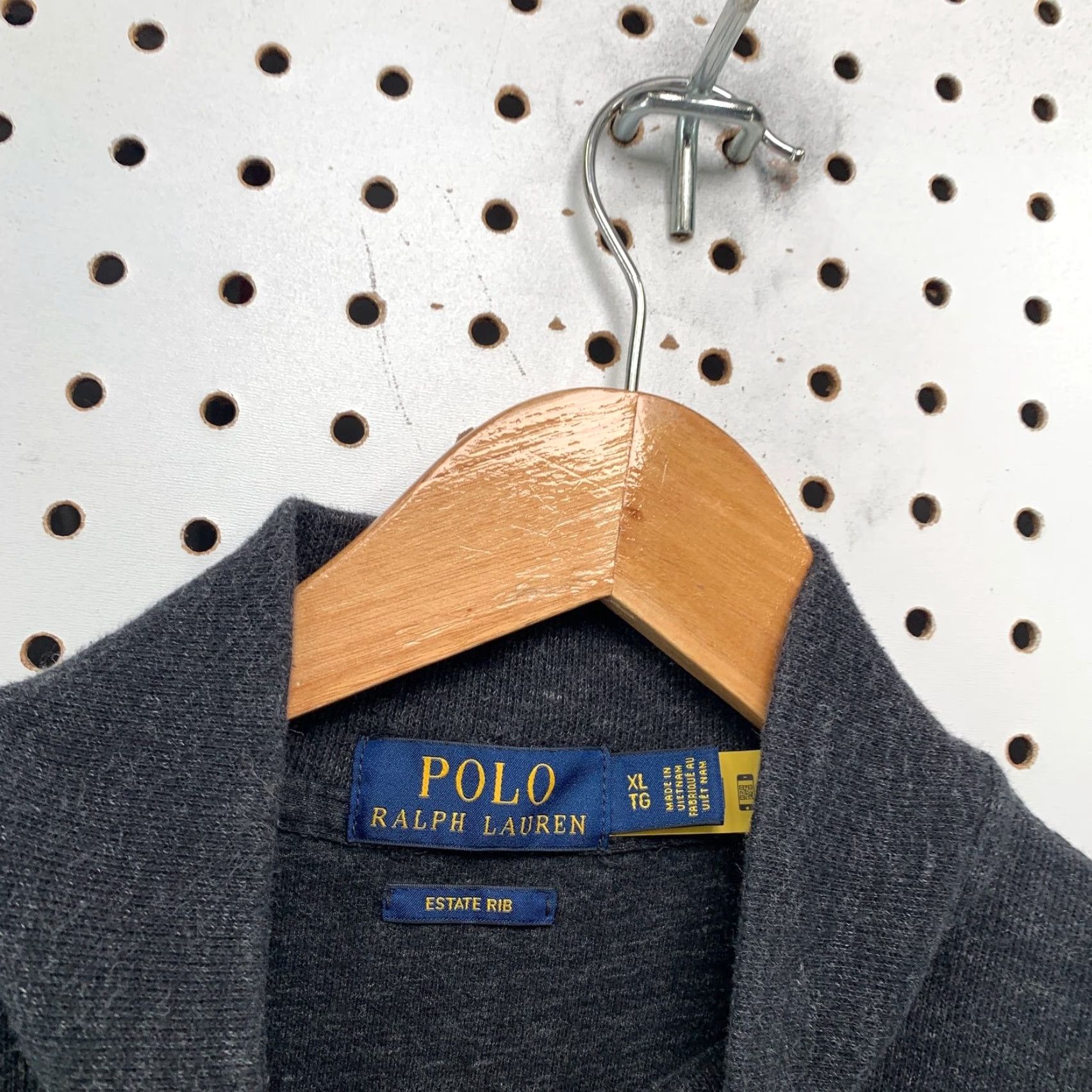 Polo Ralph Lauren Polo Ralph Lauren Sweater Mens XL Gray 1/4 Zip Leather Tab Long Sleeve Size US XL / EU 56 / 4 - 3 Thumbnail