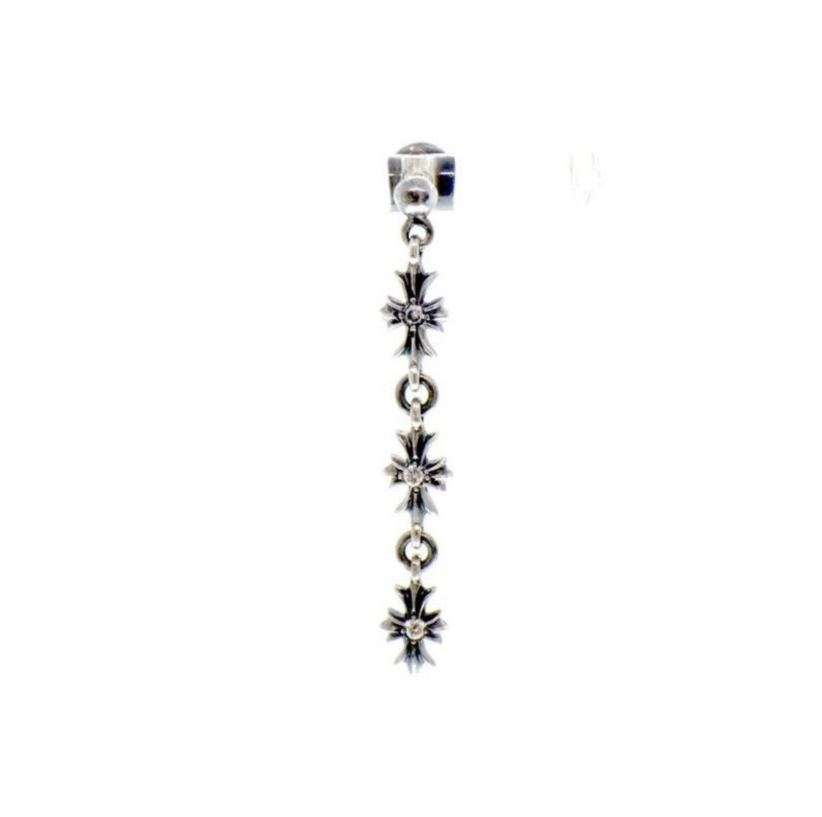 Chrome Hearts Chrome Hearts Tiny CH Cross Drop 3 Diamond Earring Size ONE SIZE - 2 Thumbnail