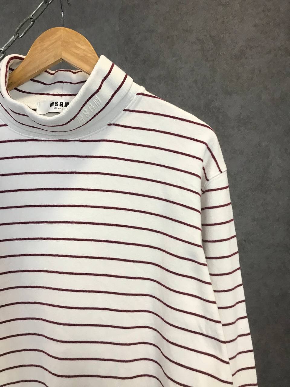MSGM MSGM Italian designer luxury striped logo golf sweatshirt Size US M / EU 48-50 / 2 - 2 Thumbnail
