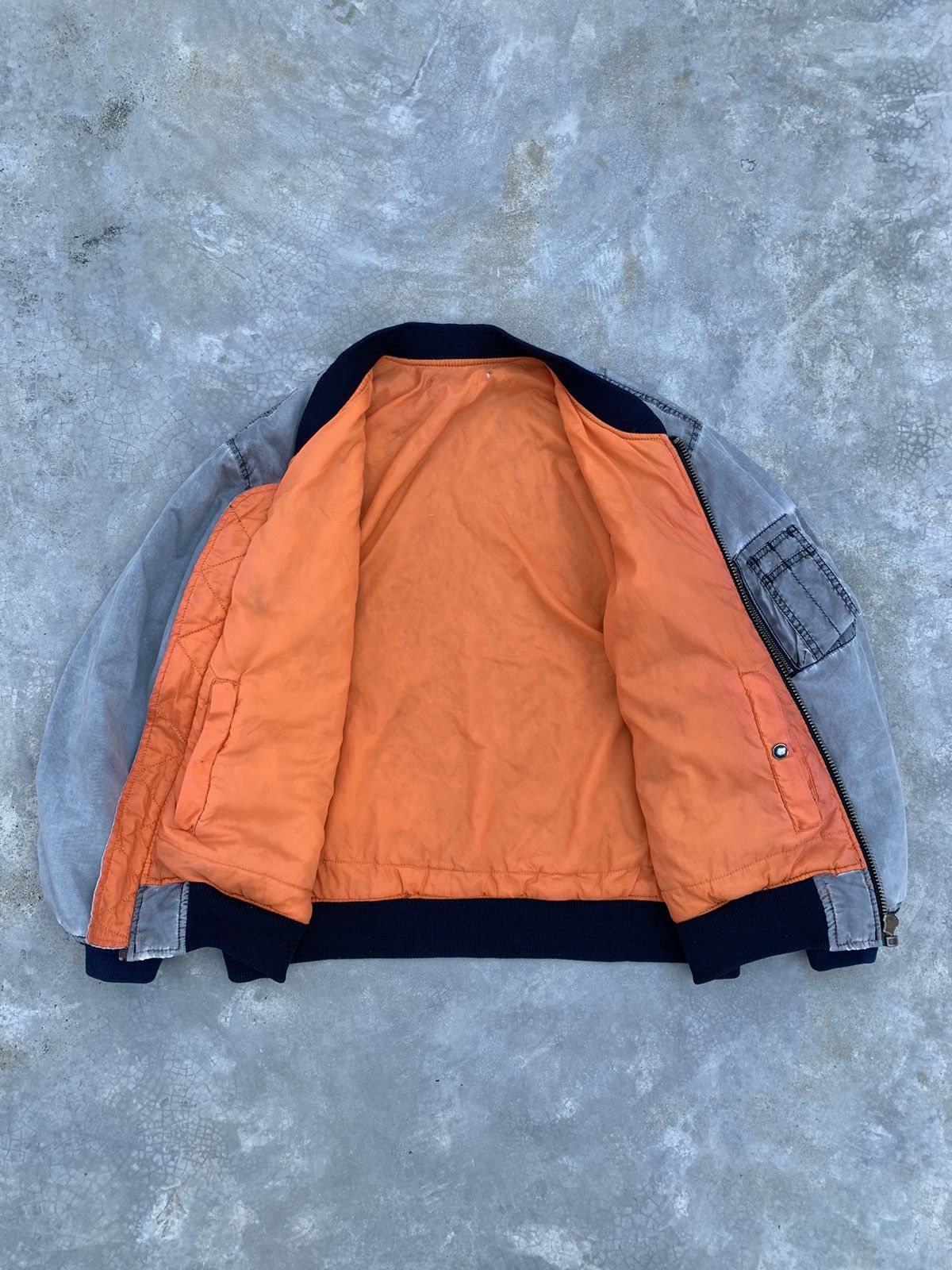 Vintage 🫐 Faded Ma-1 Bomber Jacket Size US M / EU 48-50 / 2 - 6 Thumbnail