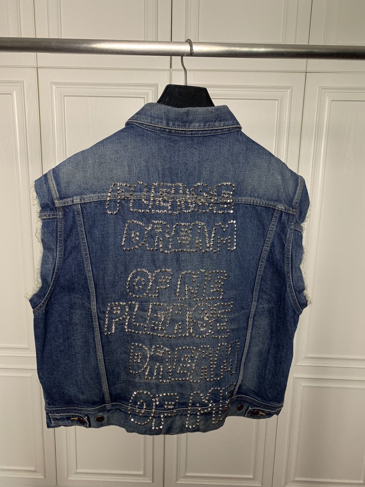 Celine Celine 2022SS Dark unionwash Studded denim vest Size US L / EU 52-54 / 3 - 1 Thumbnail
