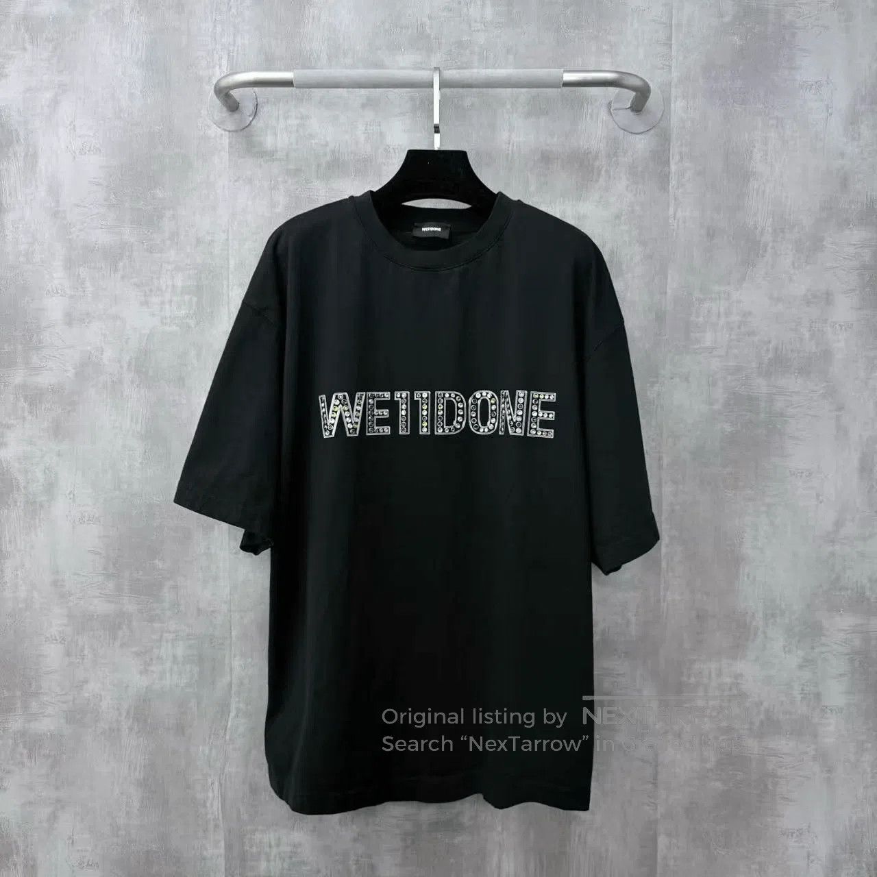 WE11DONE Welldone Rhinestone Letter Logo T. Size M / US 6-8 / IT 42-44 - 1 Thumbnail
