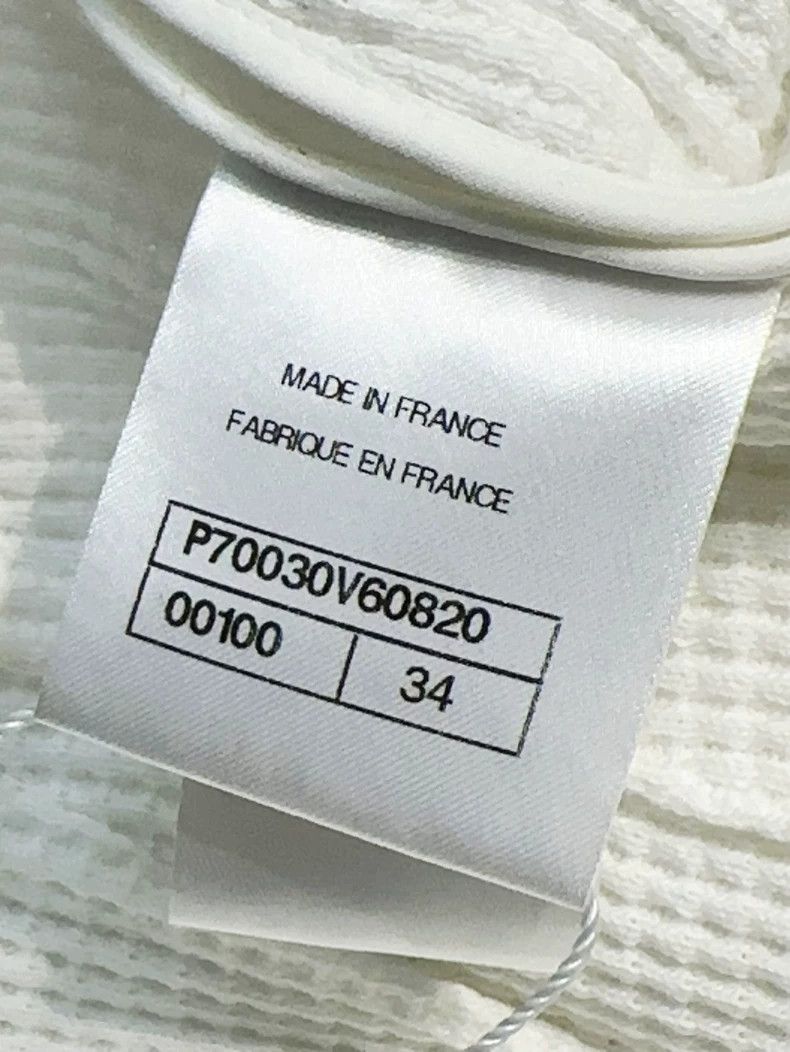 Chanel Chanel 21C Bermuda series white waffle wide-leg pants Size 42" / US 20 - 5 Thumbnail