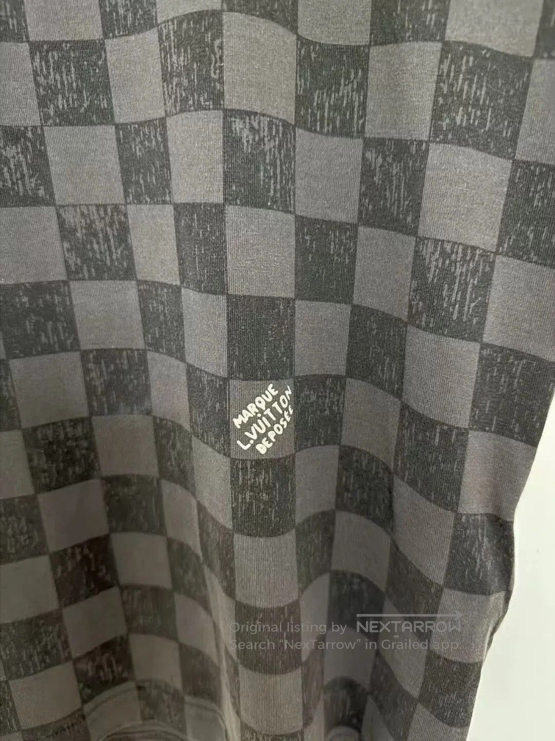 Louis Vuitton Louis Vuitton Black Gray Checkerboard Logo Tee. Size US S / EU 44-46 / 1 - 2 Thumbnail