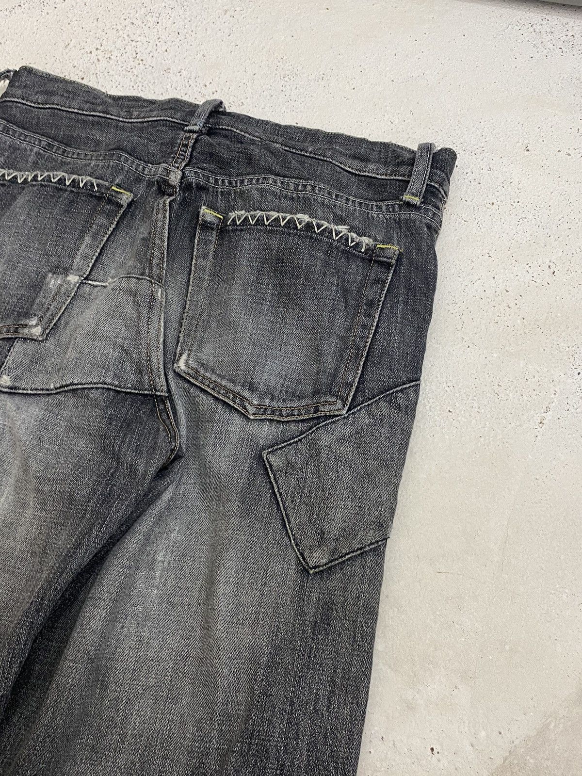 If Six Was Nine × Japanese Brand × Le Grande Bleu (L.G.B.) Uniqlo Edition Custom Patchwork Black Stone Washed Distress Size US 28 / EU 44 - 14 Thumbnail