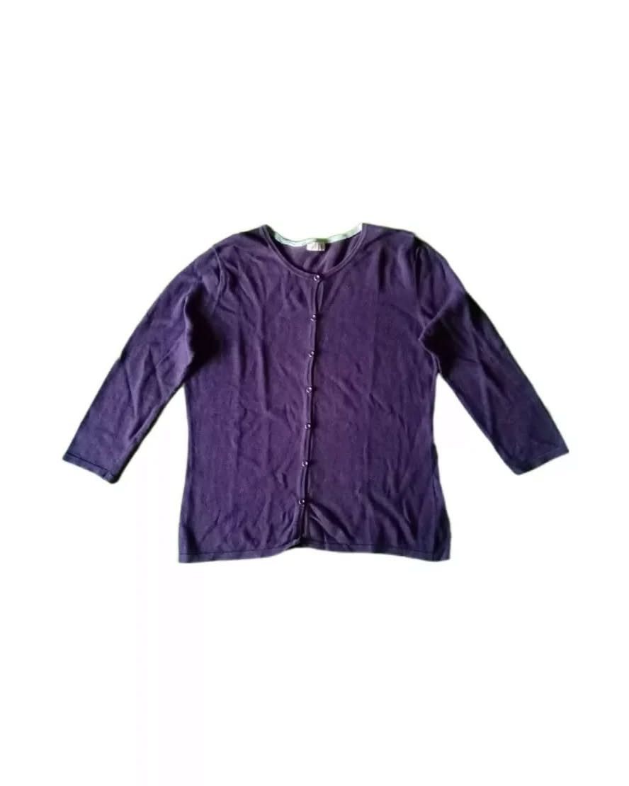 Japanese Brand × Vintage Elle Planete Purple Button Ups Woman Top Size M / US 6-8 / IT 42-44 - 1 Thumbnail