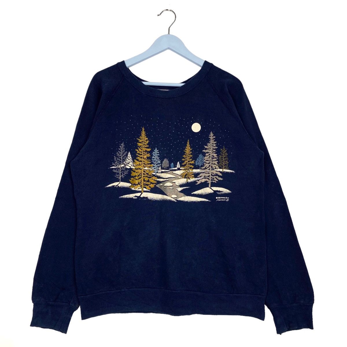 Vintage Vintage Morning Sun Half Print Crewneck Sweatshirt Size L Size L / US 10 / IT 46 - 1 Thumbnail