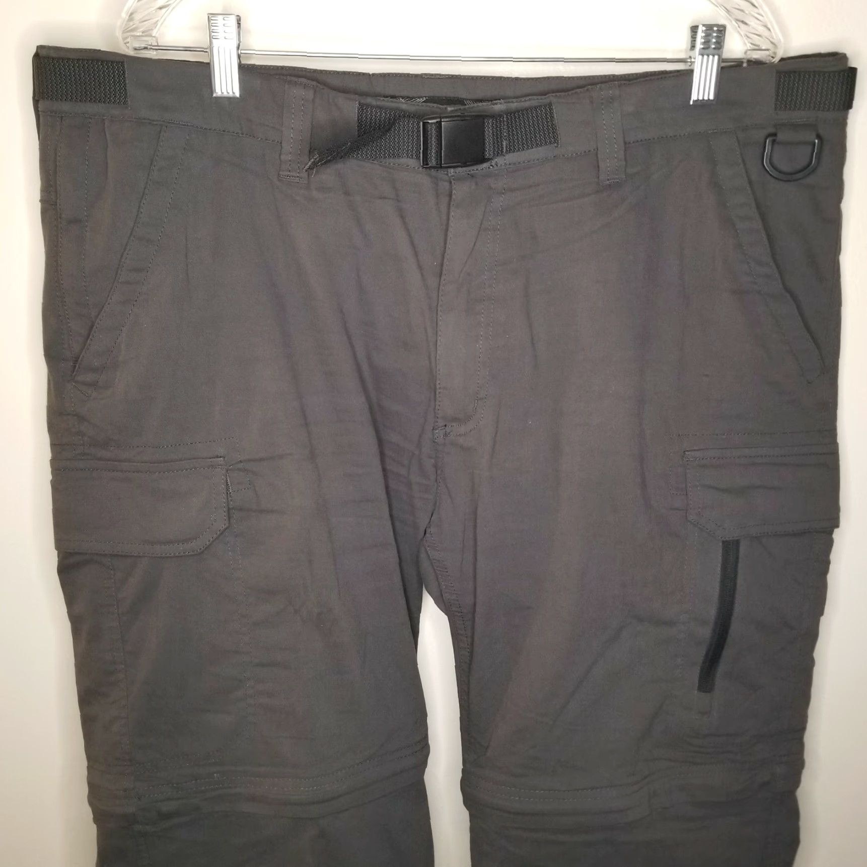 Vintage BC Clothing Pants Men 2XL Gray Cargo Convertible Trousers Inseam 30in Size US 39 - 2 Thumbnail