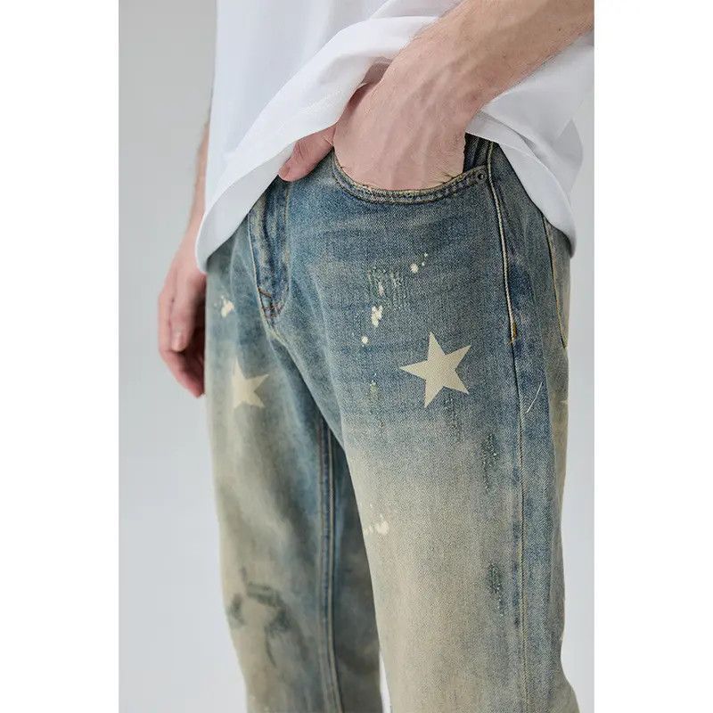 Japanese Brand Casual loose straight leg high street jeans Size US 32 / EU 48 - 4 Thumbnail