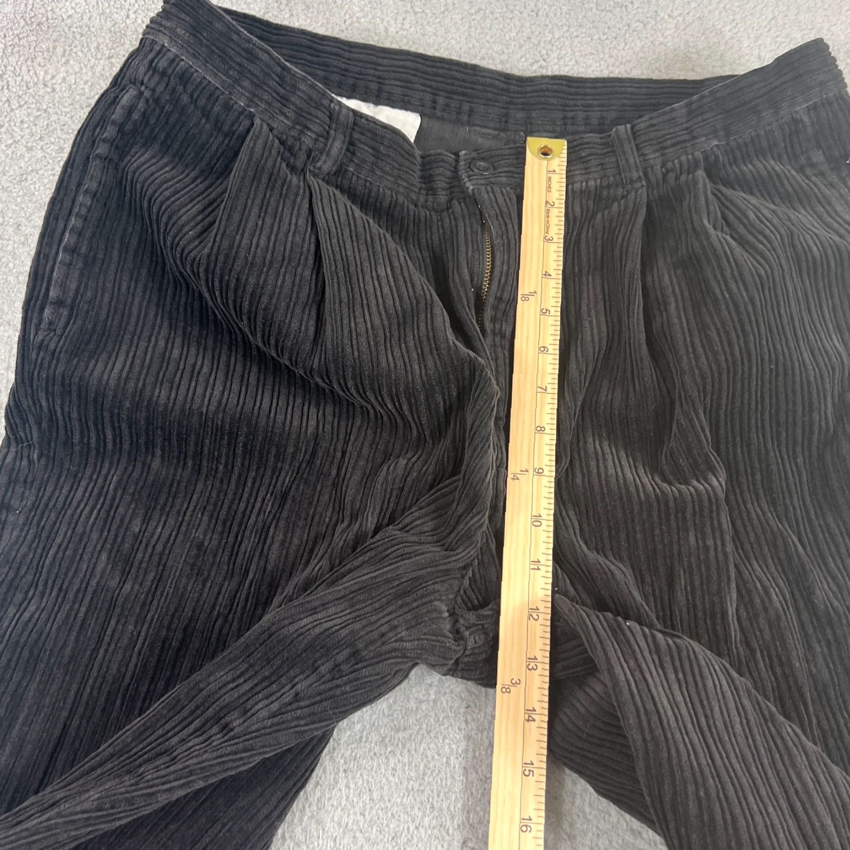 Vintage Brian Brothers Men's Vintage Baggy Corduroy Pants 37x33 Brown Chino Straight Fall Winter Size US 38 / EU 54 - 3 Thumbnail