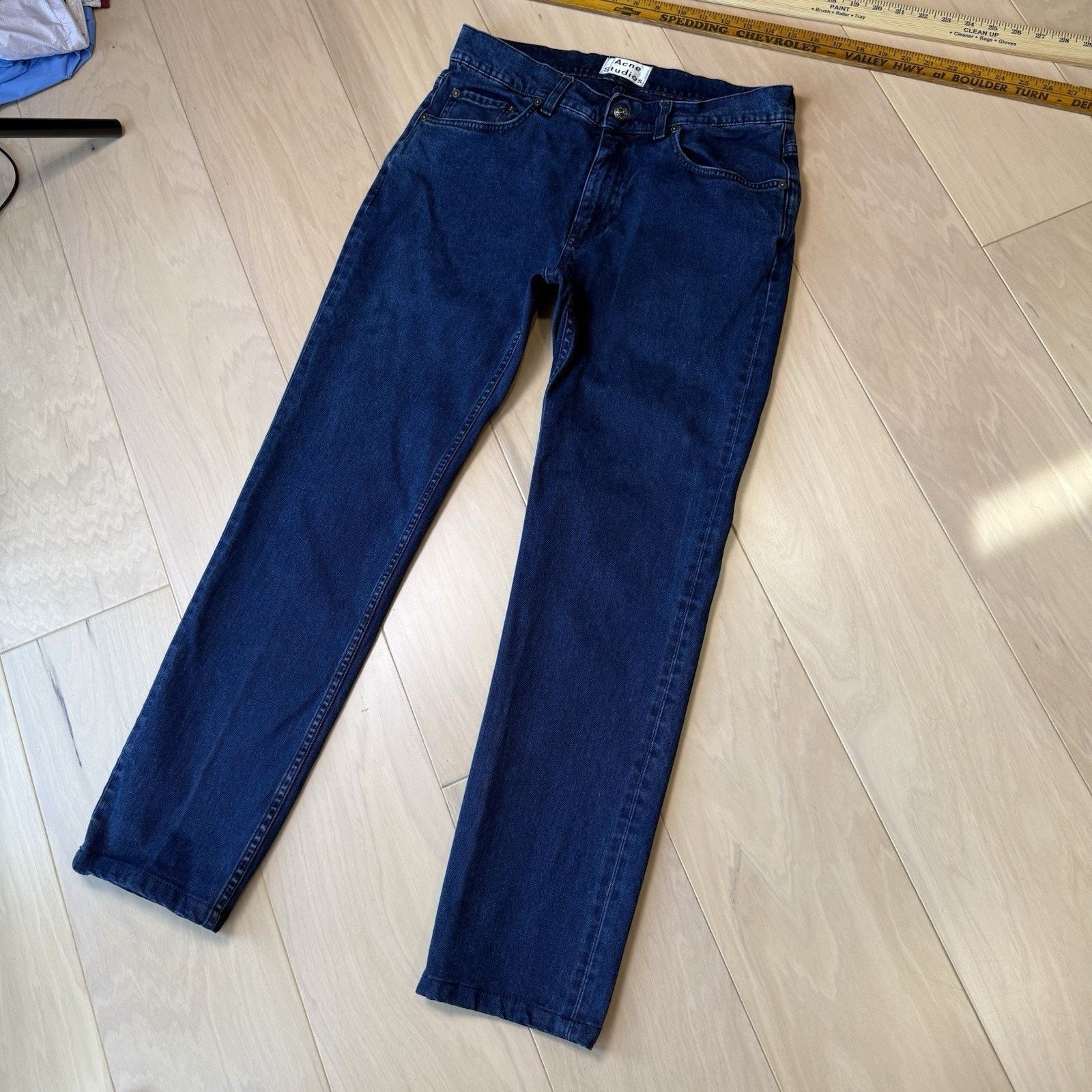 Acne Studios Acne Studios Jeans Blue Dark Wash Slim Straight Minimalist Size US 30 / EU 46 - 11 Thumbnail