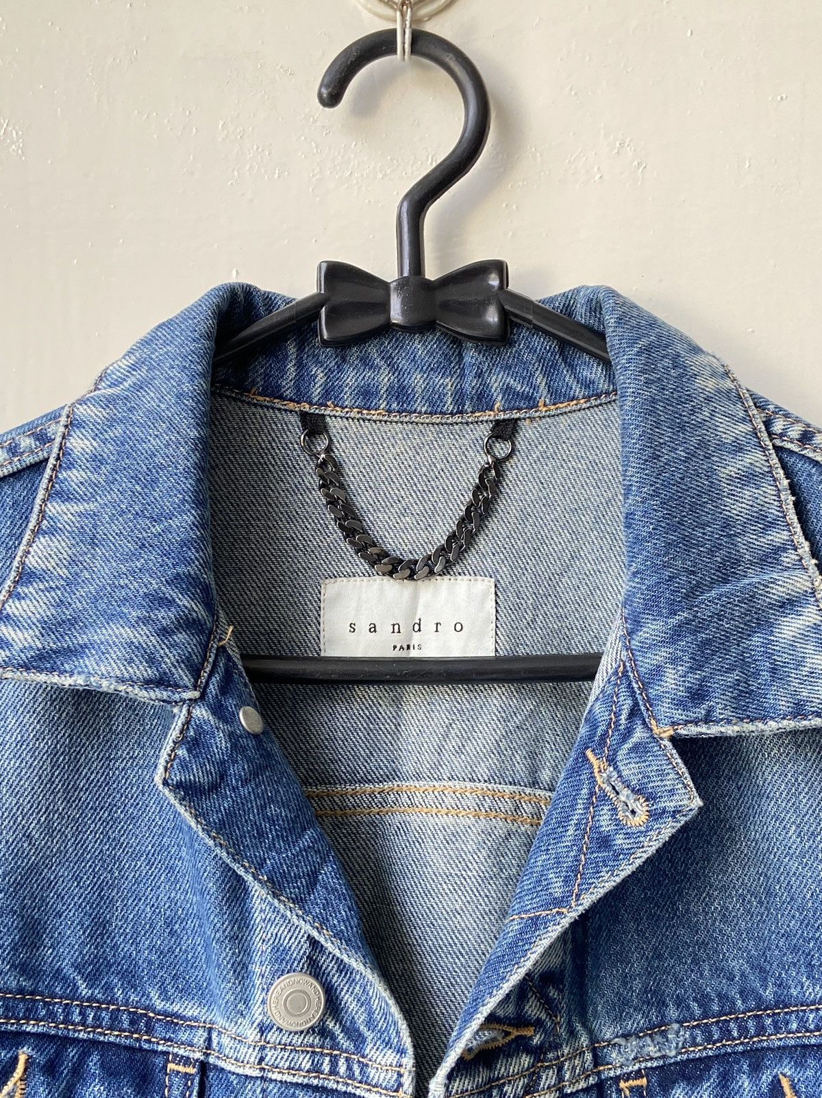 Sandro SANDRO PARIS Denim Jacket Size S / US 4 / IT 40 - 4 Thumbnail
