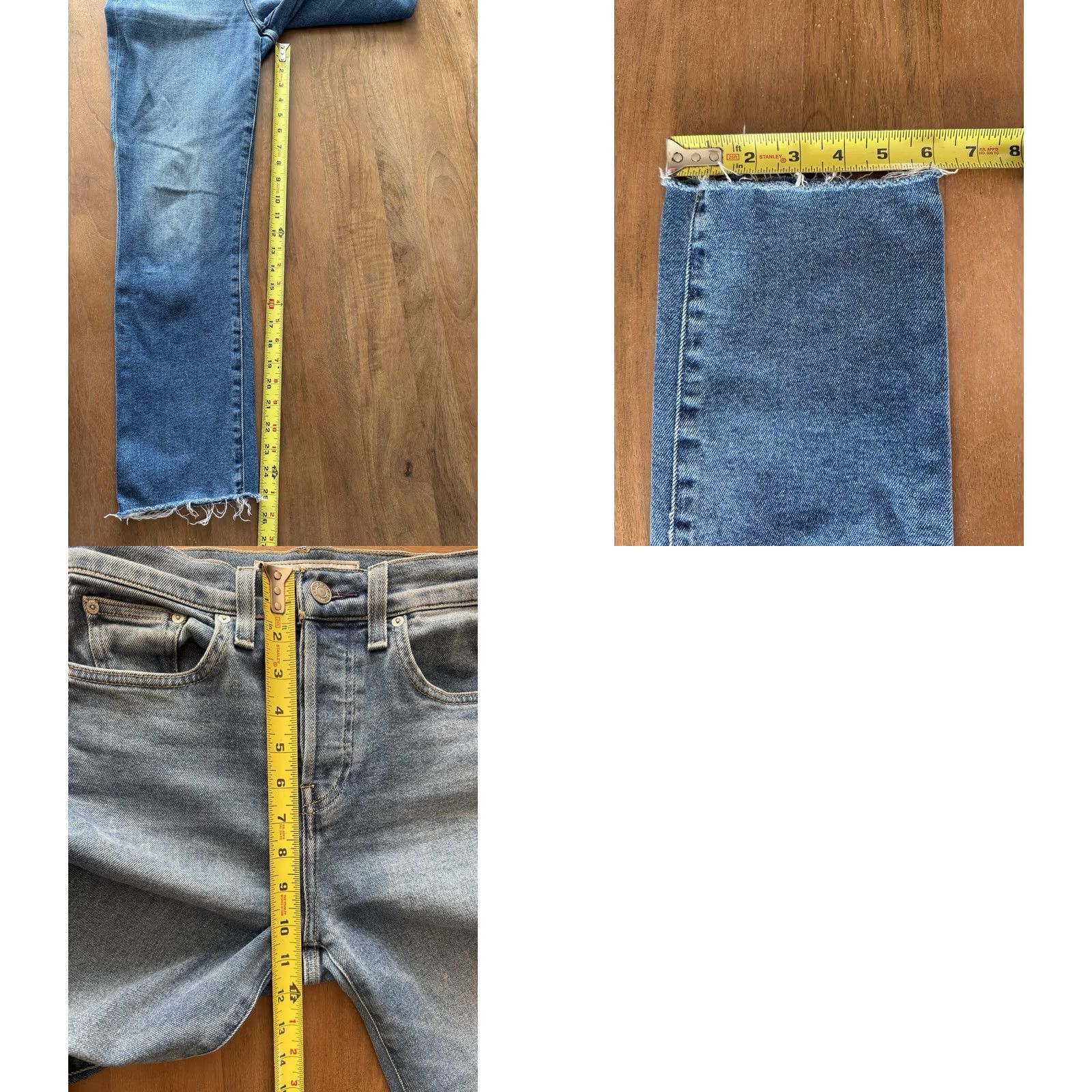 Frank & Eileen Frank & Eileen Jeans Womens 26 Straight Crop Denim Blue 5-Pocket Button Inseam 25"} Size 26" / US 2 / IT 38 - 8 Thumbnail