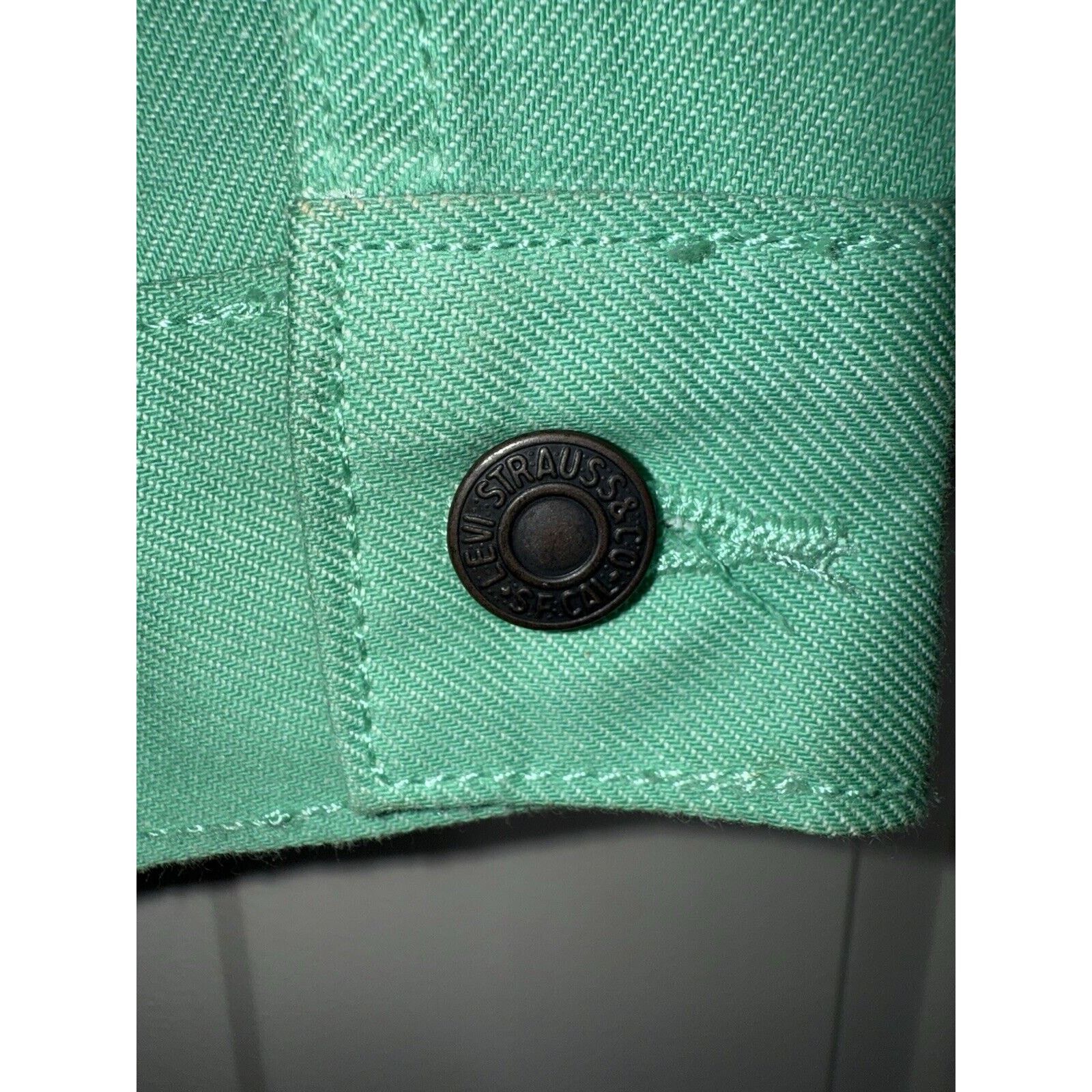 Levi's Levi’s Premium Original Trucker Jacket Green Womens XS Denim Size XS / US 0-2 / IT 36-38 - 4 Thumbnail