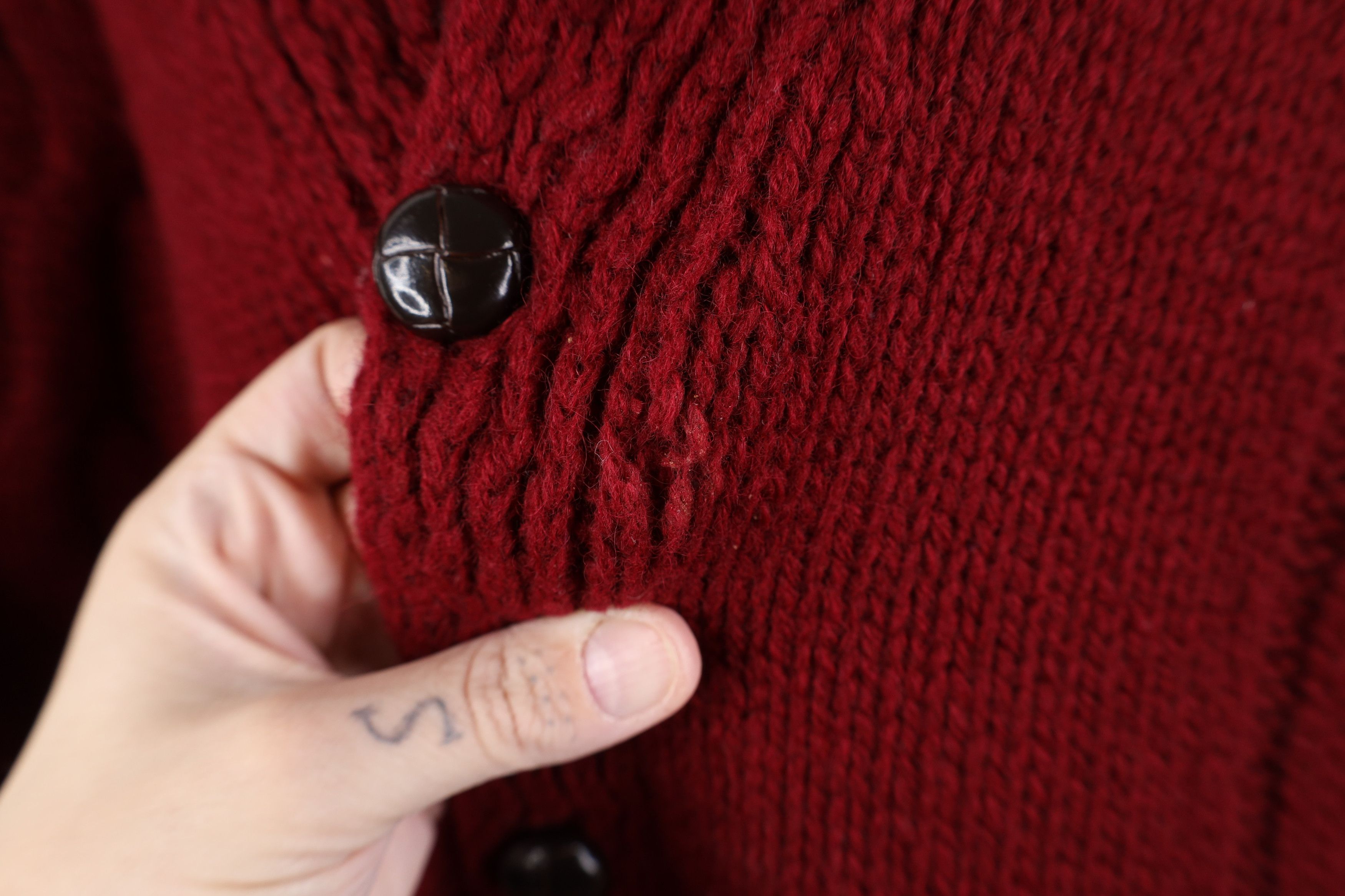 Vintage Vintage 50s 60s Streetwear Cable Shawl Cardigan Sweater USA Size US XL / EU 56 / 4 - 6 Thumbnail