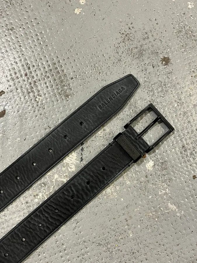 Balenciaga Balenciaga Black Leather Belt Size ONE SIZE - 4 Thumbnail