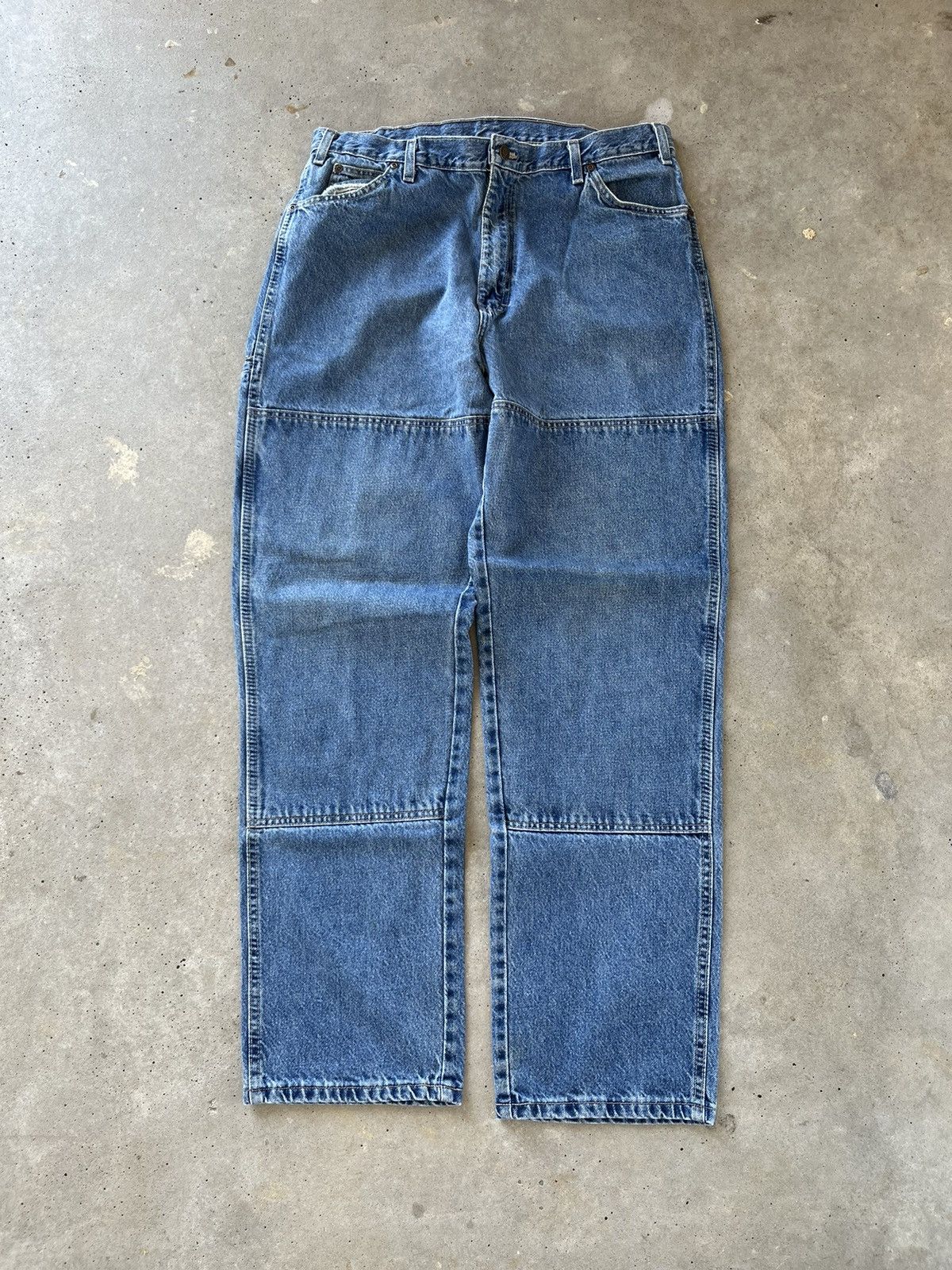 Dickies × Vintage Vintage Dickies Denim Double Knee Carpenter Pants Size US 37 - 1 Thumbnail