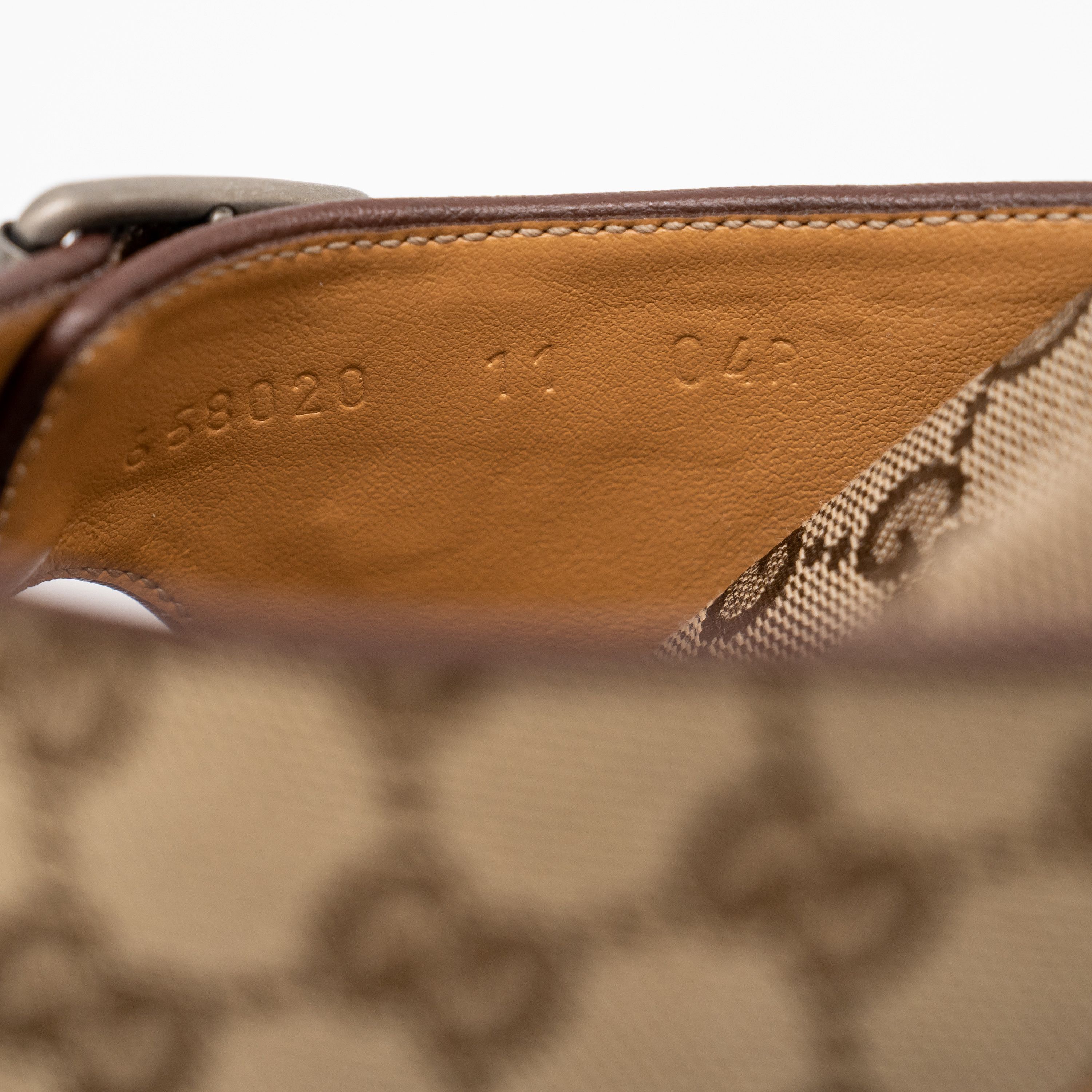 Gucci 11G 11.5 US Gucci GG Canvas Slide Sandals Straps Beige Brown Size US 11.5 / EU 44-45 - 10 Thumbnail