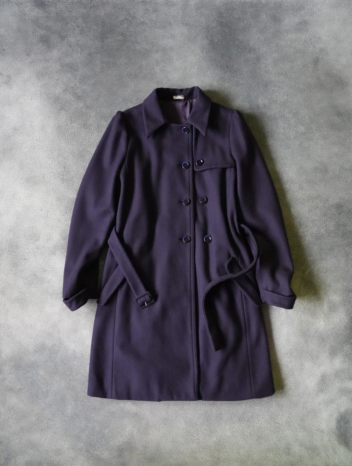 Miu Miu FW2008 Miu Miu Wool Belted Coat Front Yoke VINTAGE Size S / US 4 / IT 40 - 9 Thumbnail
