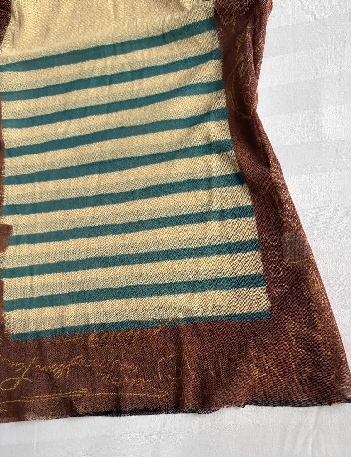 Jean Paul Gaultier JPG vintage knit mesh panel vest 2001 graffiti Size S / US 4 / IT 40 - 9 Thumbnail