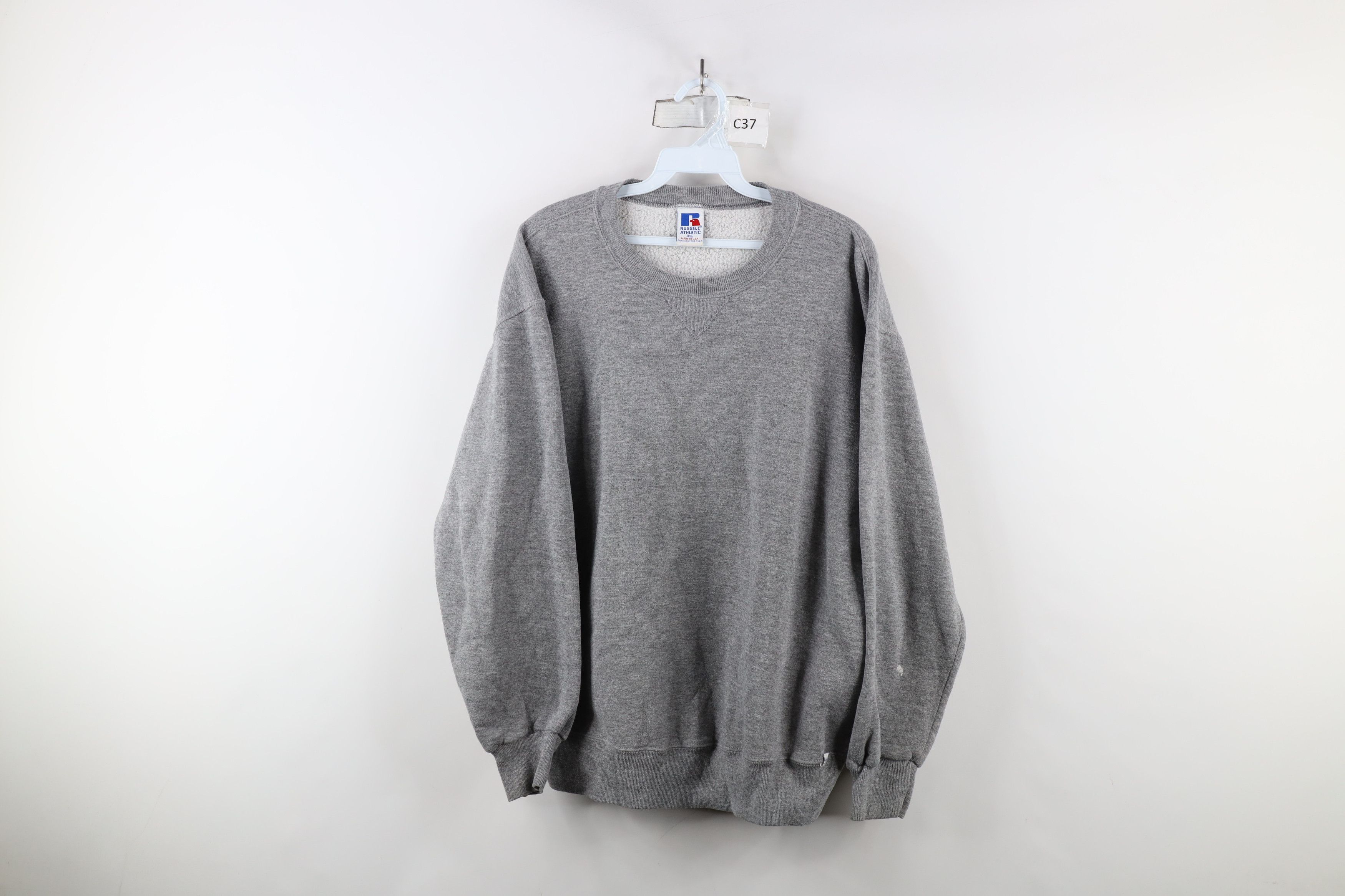 Russell Athletic × Vintage Vintage 90s Russell Athletic Crewneck Sweatshirt Gray USA Size US XL / EU 56 / 4 - 1 Thumbnail
