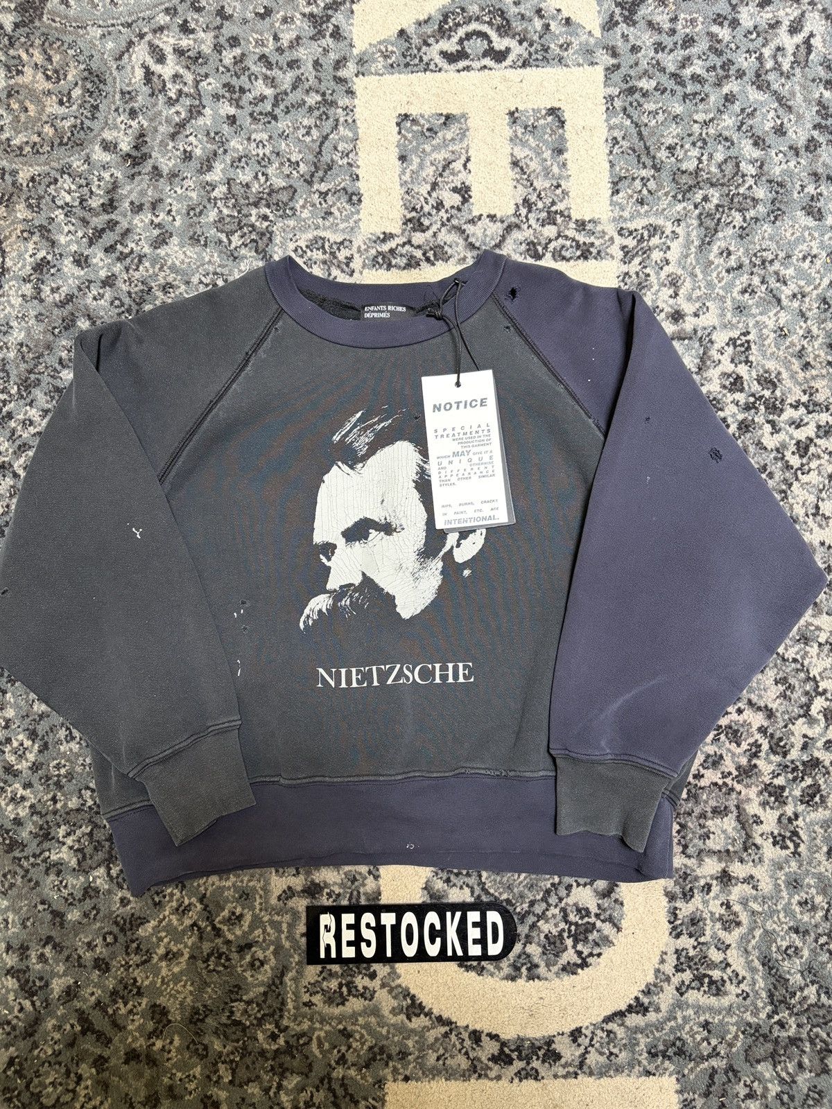 NEW ENFANTS RICHES DEPRIMES NIETZSCHE RAGLAN SWEATSHIRT