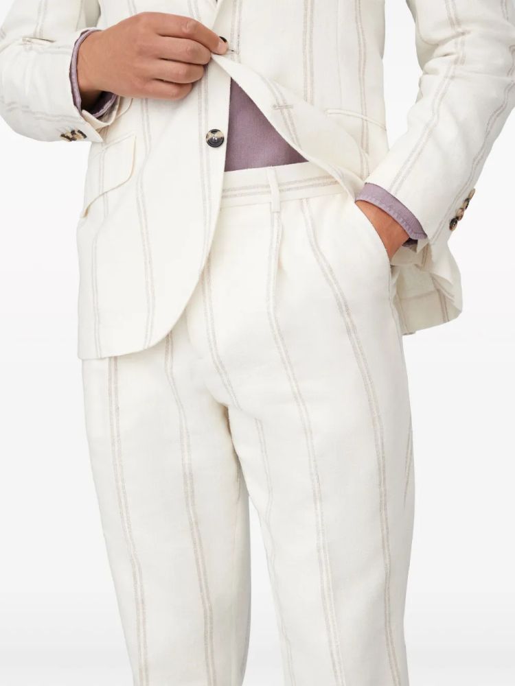 Brunello Cucinelli o1la1rc1a0425 Pants in White Size US 34 / EU 50 - 4 Thumbnail