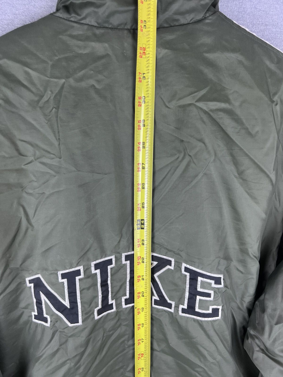 Nike Vintage 1990s Nike Long Forest Green Heavy Windbreaker XL Size US XL / EU 56 / 4 - 10 Thumbnail