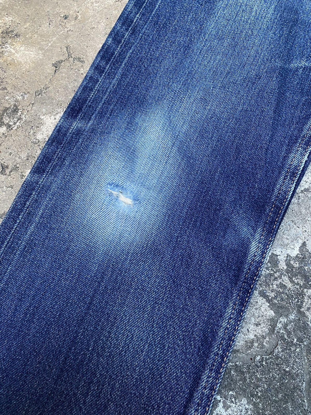 Japanese Brand Japanese H.A.K.U Ripped Faded Selvedge Denim Pants Size US 30 / EU 46 - 4 Thumbnail