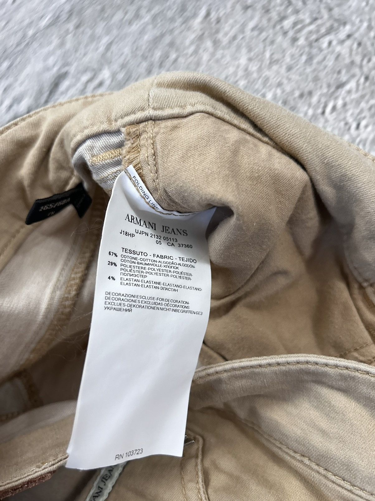 Armani × Vintage Armani vintage beige jeans slim denim pants Size 27" / US 4 / IT 40 - 6 Thumbnail
