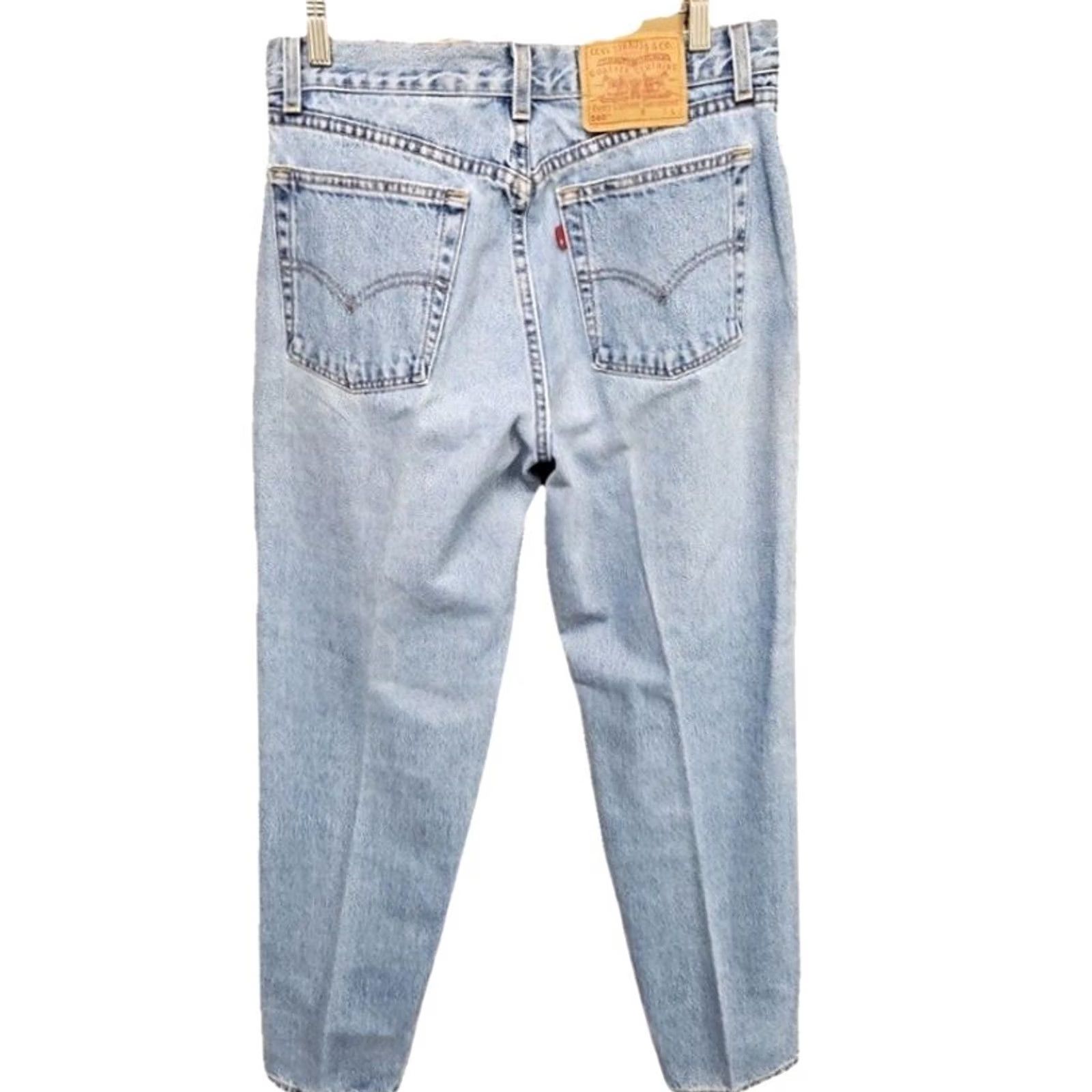 Levi's Levi’s 560 Jeans Light Blue 31 in Inseam Women 12 High Rise Mom Straight Denim USA Button Zip Regular Loose Size 12 Size 24" / US 00 / IT 34 - 4 Thumbnail